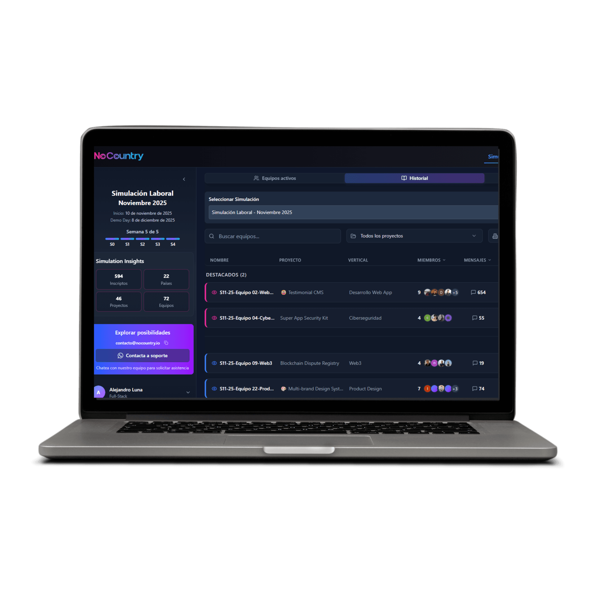 NoCountry para Empresas - Desktop version